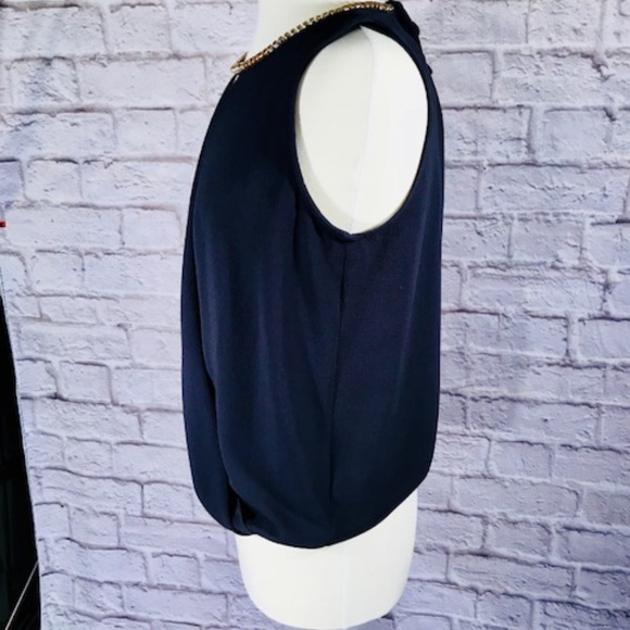 NWT Collective Concepts Cleopatra Navy Wrap top - Picture 3 of 6